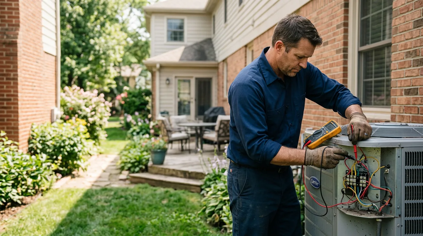 HVAC technician working near Paoli, OK